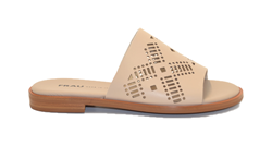 CIABATTINA IN PELLE LASERATA LONDON S OYSTER